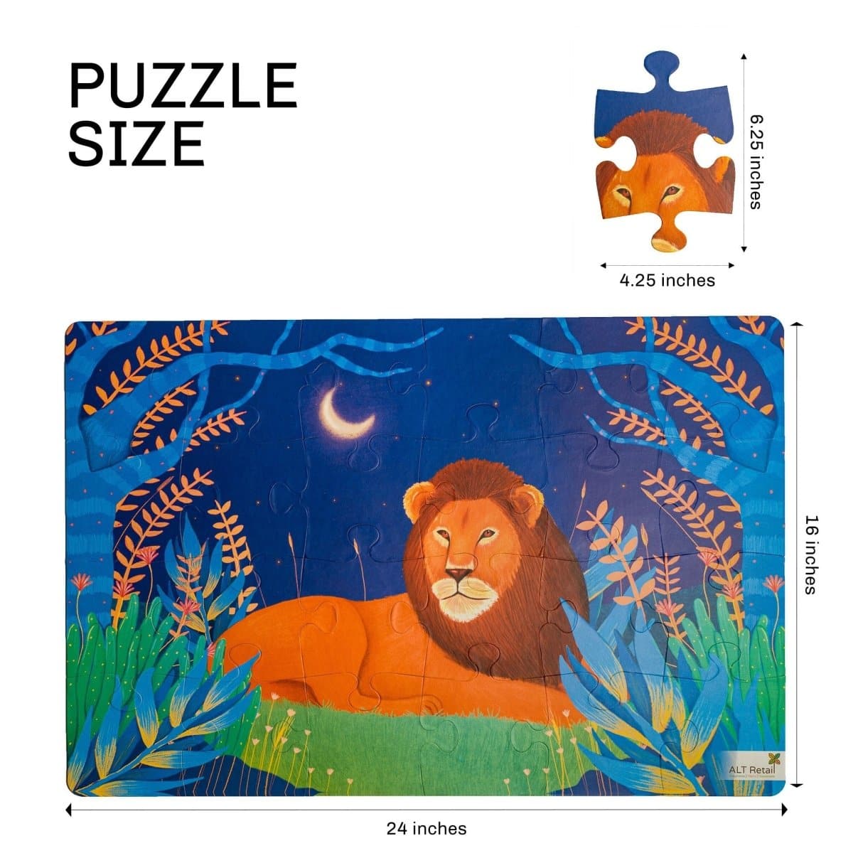 ALT Retail Floor Puzzle- Asiatic Lion - ARFPL