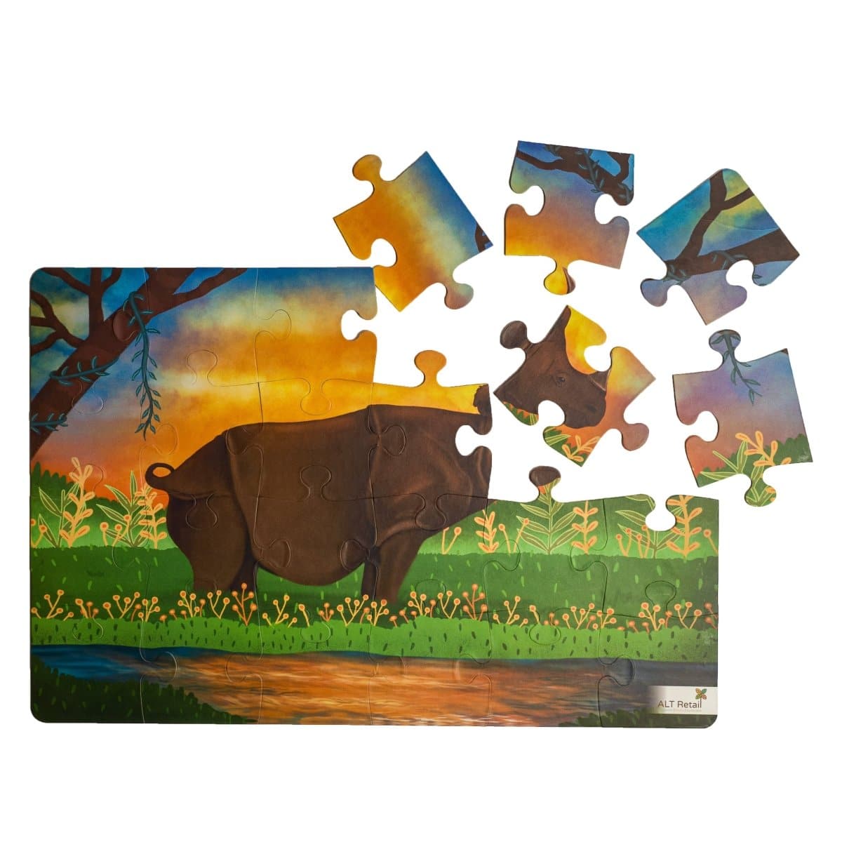 ALT Retail Floor Puzzle- Indian Rhinoceros - ARFPR