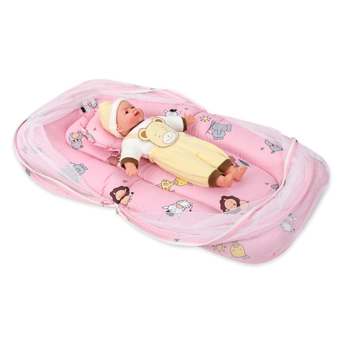 Baby Mosquito Net Portable Bed- Animal World - MQBED-BS-ANIW