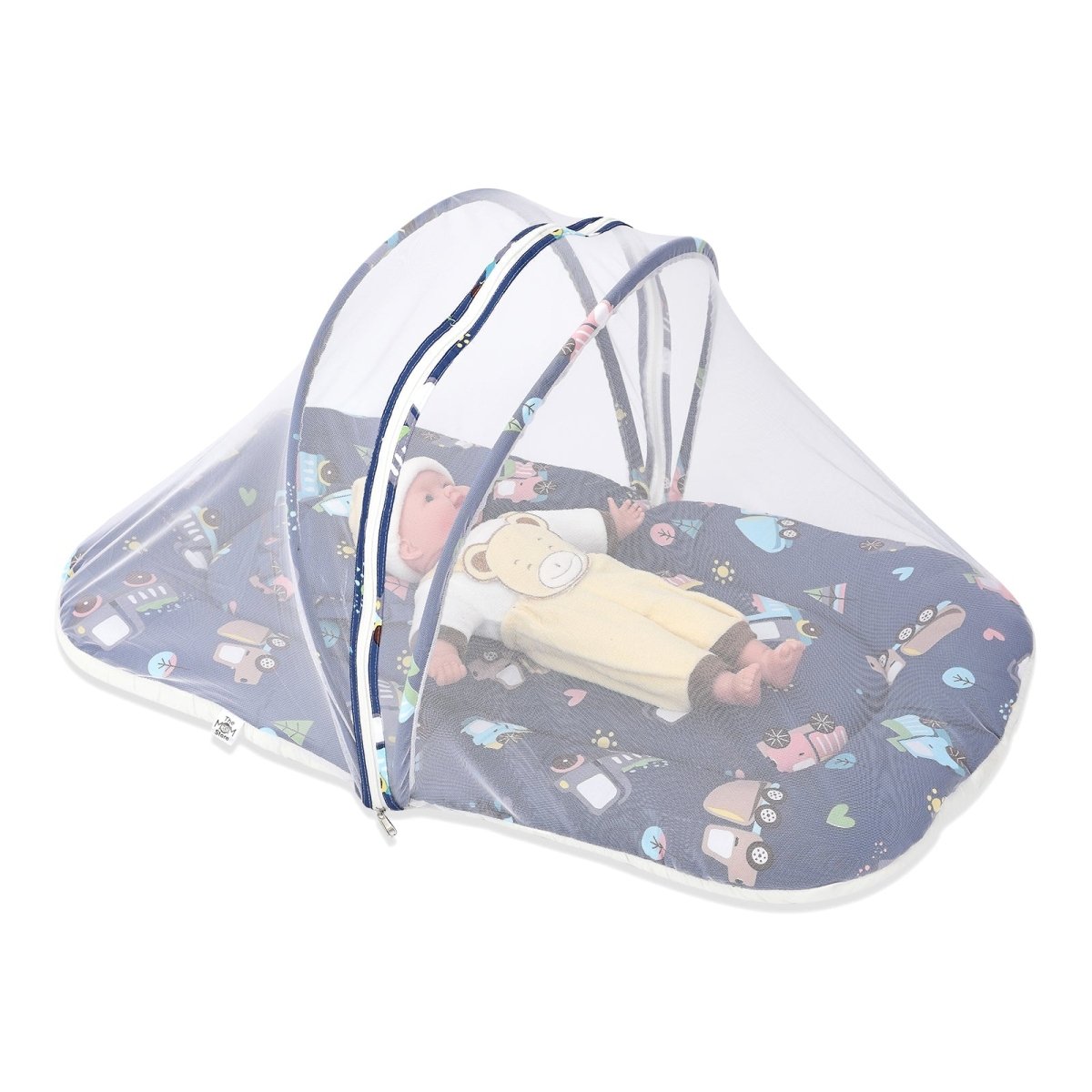 Baby Mosquito Net Portable Bed- Truck Tunes - MQBED-BS-TRCT