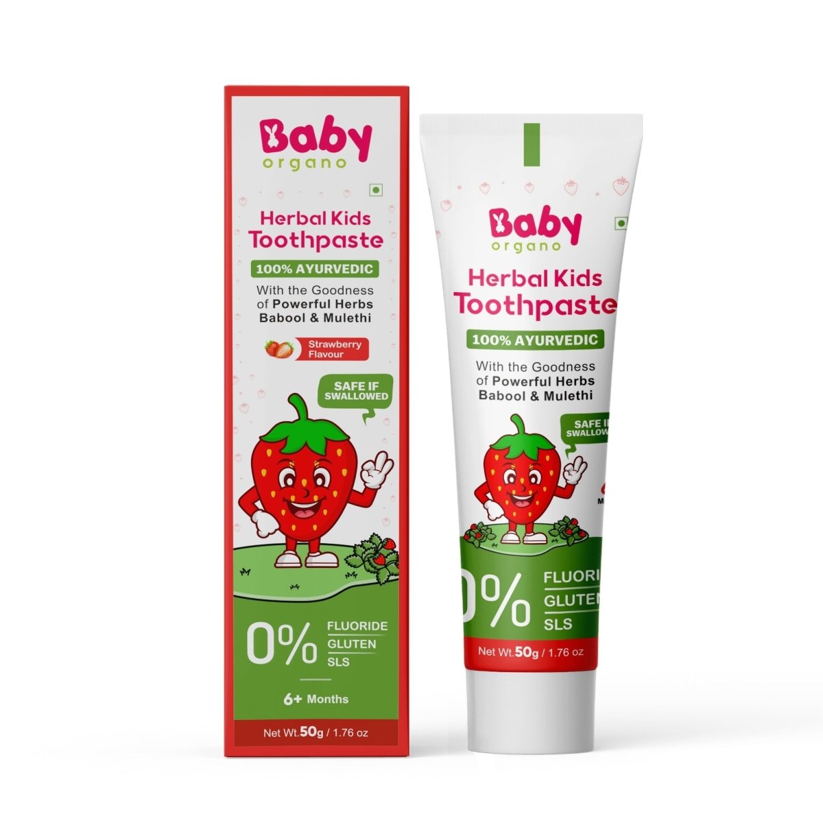 Baby Organo Herbal Kids Toothpaste Strawberry - BOTOOTHPASTE