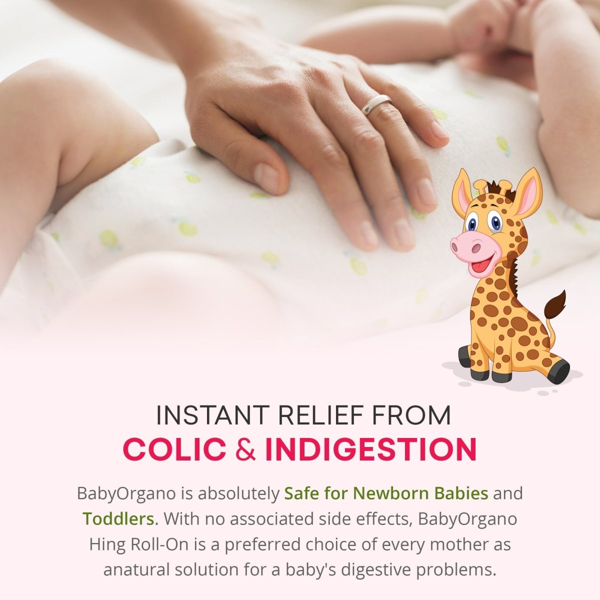 Baby Organo Hing Roll On for New Born Colic Pain Relief - BO_HINGROLLON