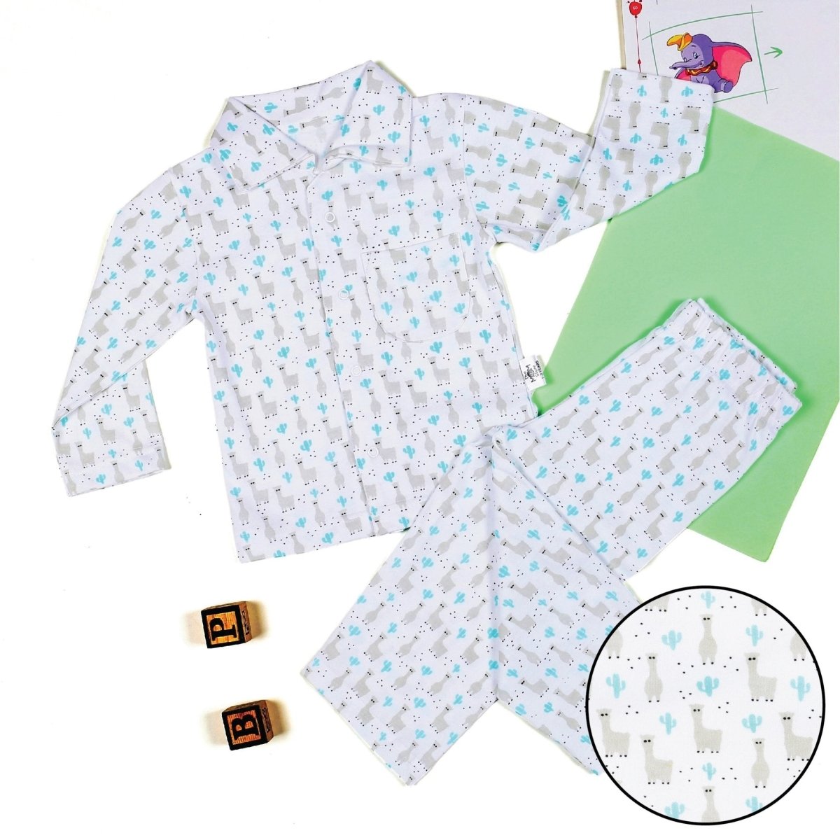 Baby Pajama Set - Baby Llama - TPS-BYLMA-0-6