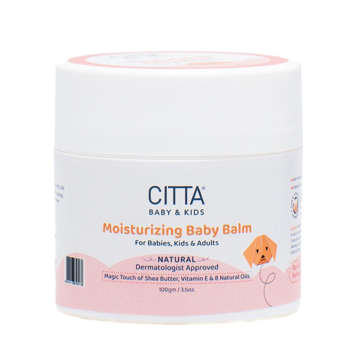 Citta Natural Moisturizing Baby Balm For Body And Face With Shea Butter & Vitamin E | 100 gm - S-Balm100