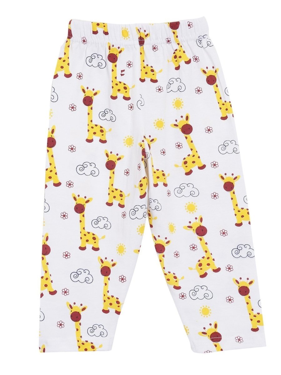 Combo of 2 Baby Pajama Sets - Tall as a Giraffe & Meow Meow - PYJ-2-TGMW-0-6