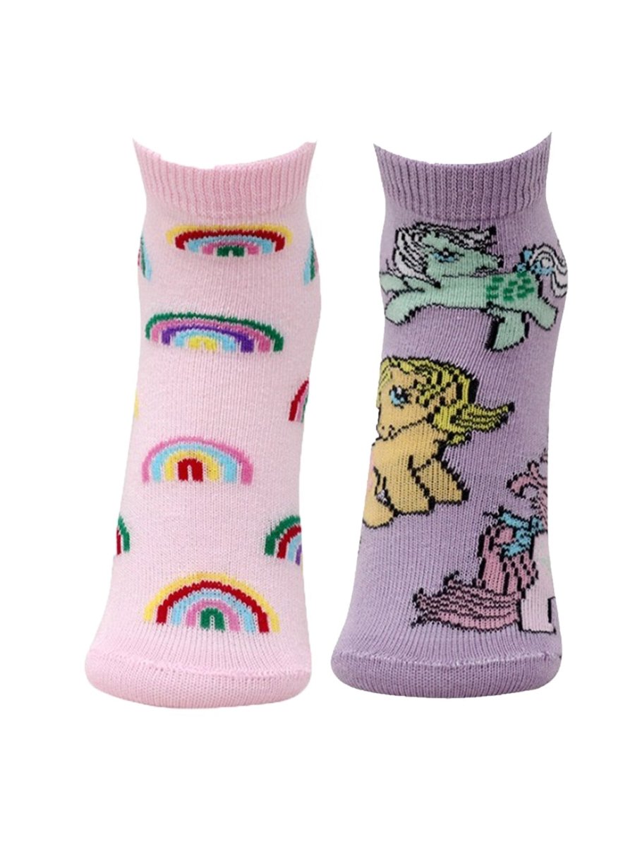 Combo Of 2 Kids Ankle Length Socks:Magic World-Pink, Lavender - SOC2-AF-MGPL-6-12