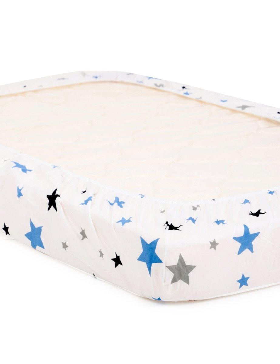 Combo of Baby Crib Sheet - Sleep Under The Stars and My Sea World - CRB2-SLSMSW