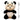 CuddleNest 40 cm Plush Bear in Panda Costume with Cap – Ultra - Soft Stuffed Animal Toy - Cap_Bear_Panda_35_25_20