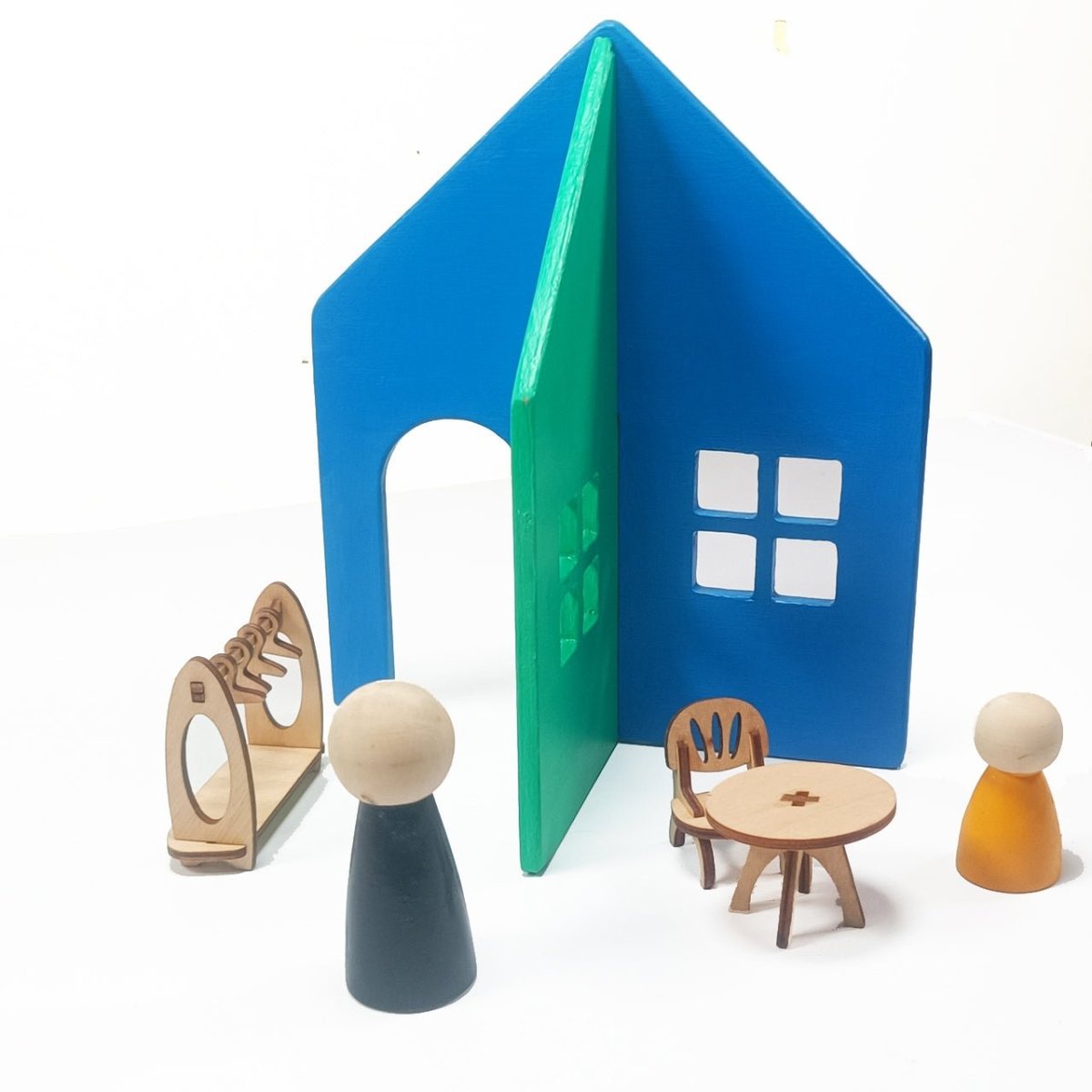 CuddlyCoo Modular Wooden Doll House- Small - CCMODULARSMALL