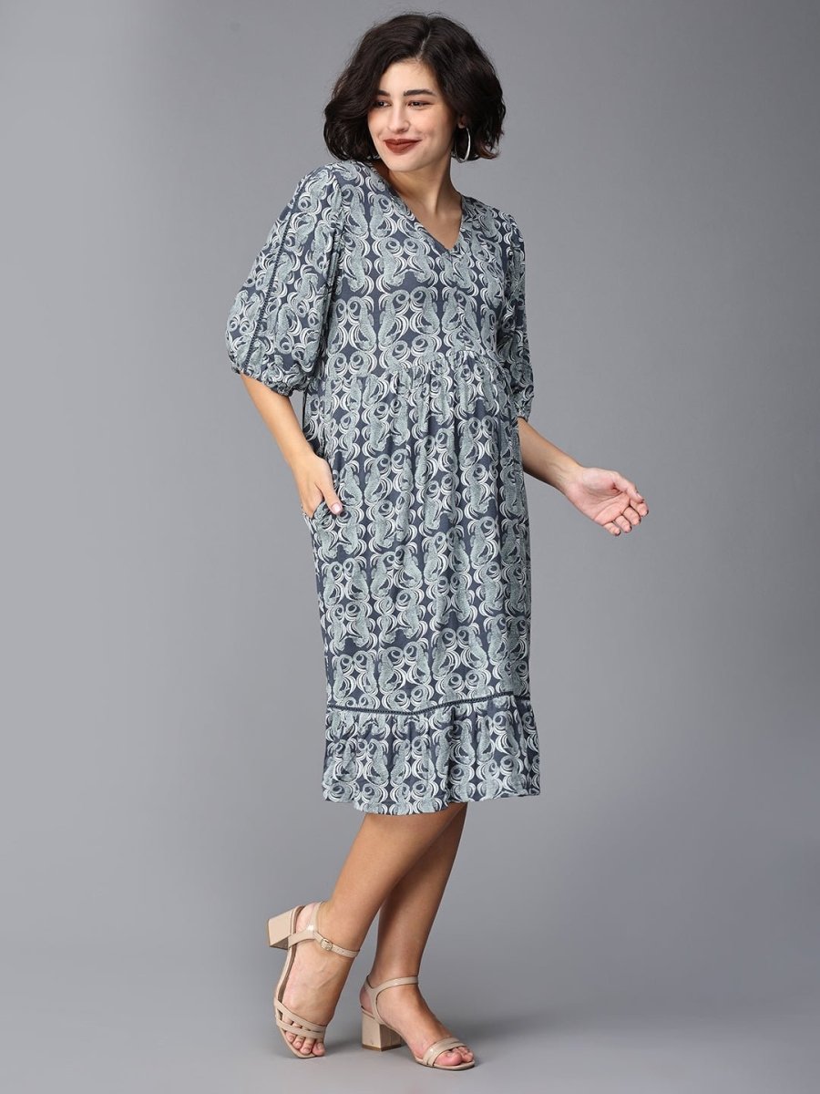 Darling Escape Maternity and Nursing Tier Dress - DRS-MRMD-S