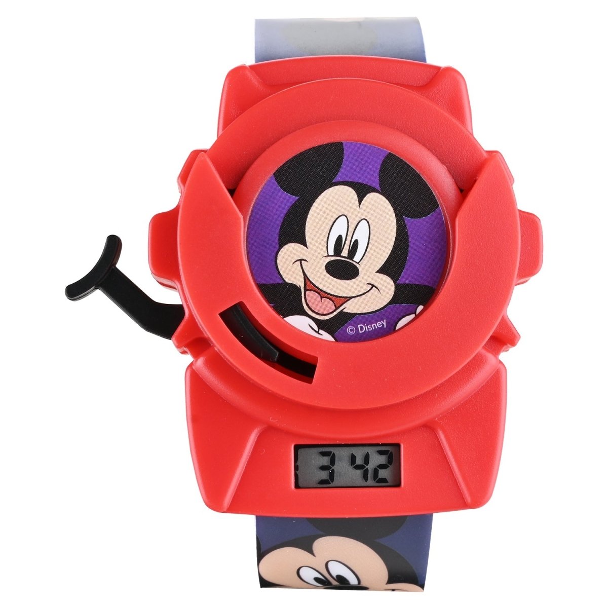 Disney Mickey Disc Shooter Digital Watch- Blue - TRHA22124