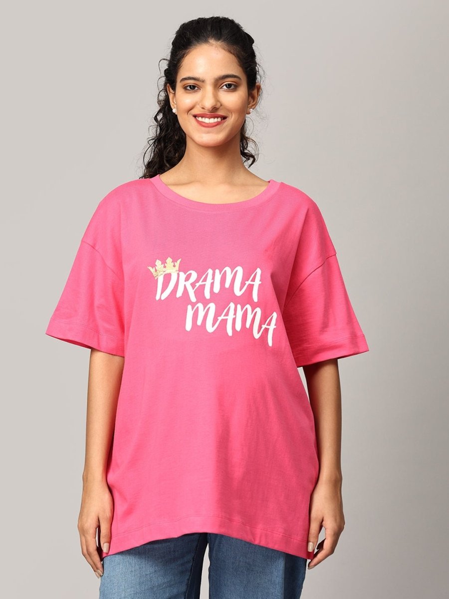Drama Mama Oversized Mumma T shirt - MAT-SC-DRMAO-S