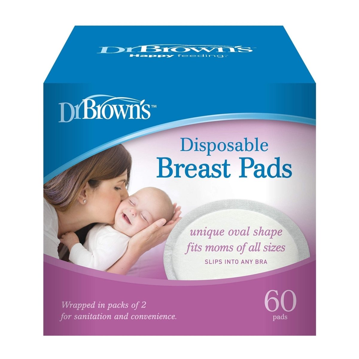 Dr. Browns Disposable Breast Pads - 60-Count - White - DBS4021H
