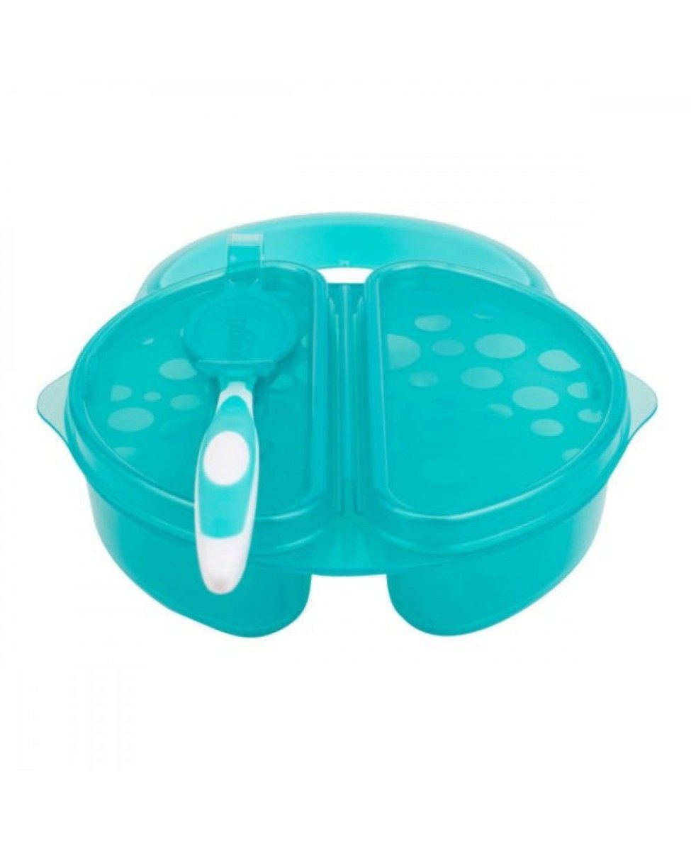 Dr. Browns Travel Fresh Bowl and Spoon 1-Pack- Light Green - DBTF010-P3