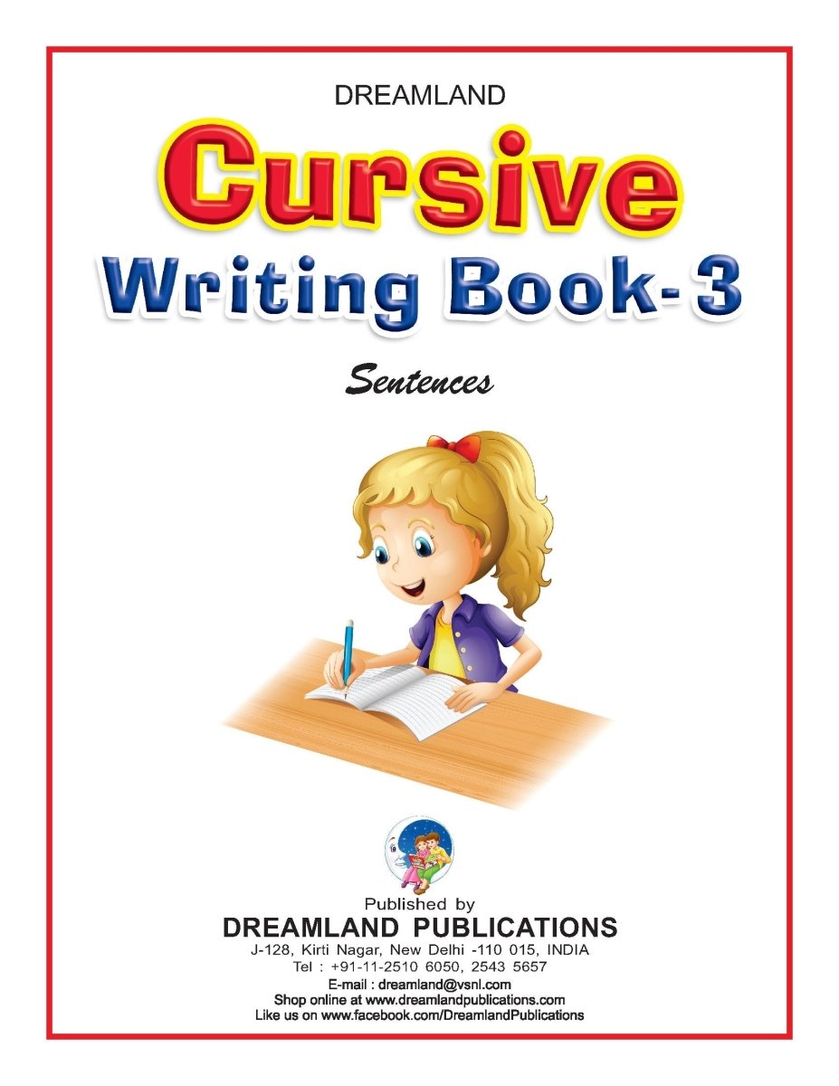 Dreamland Publications Cursive Writing Book (Sentences) Part 3 - 9781730127410