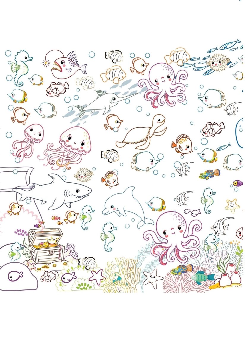 Dreamland Publications Pop-Out Under The Ocean-With Colouring Stickers - 9788194136842
