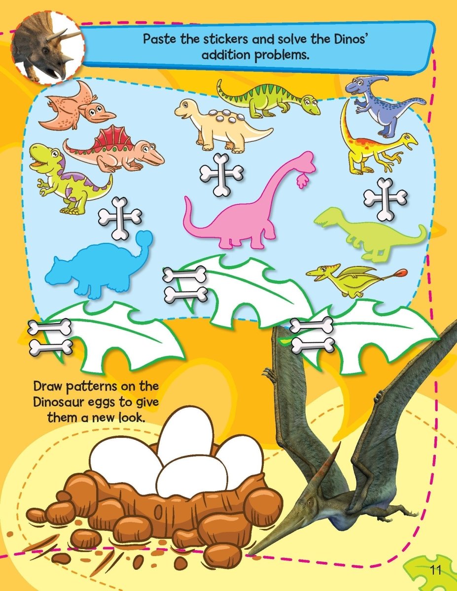 Dreamland Publications Sticker Activity Book- Dinosaurs - 9789350896778