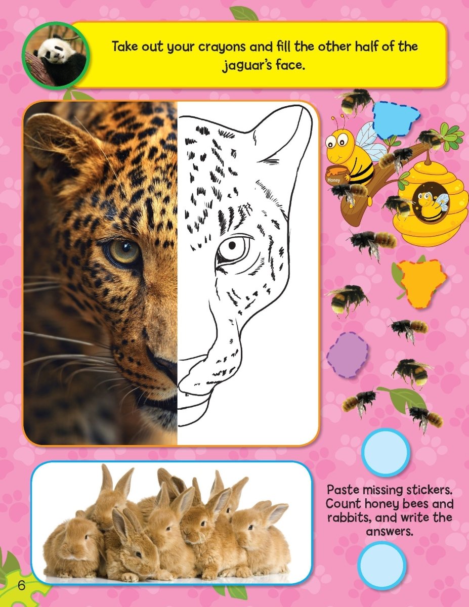 Dreamland Publications Sticker Activity Book- Jungle Animals - 9789350896792