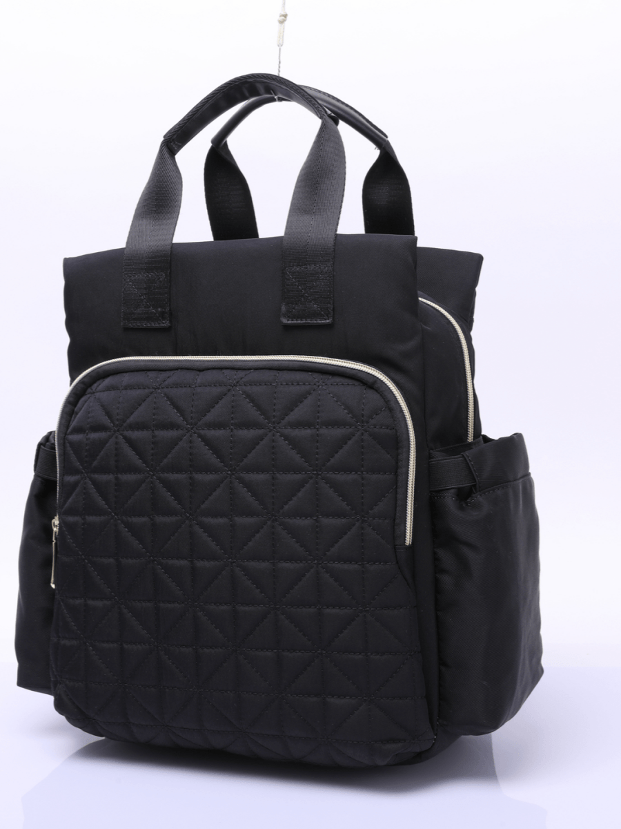 Ebony Black Diaper Bag Pack (Single Pocket in Front)