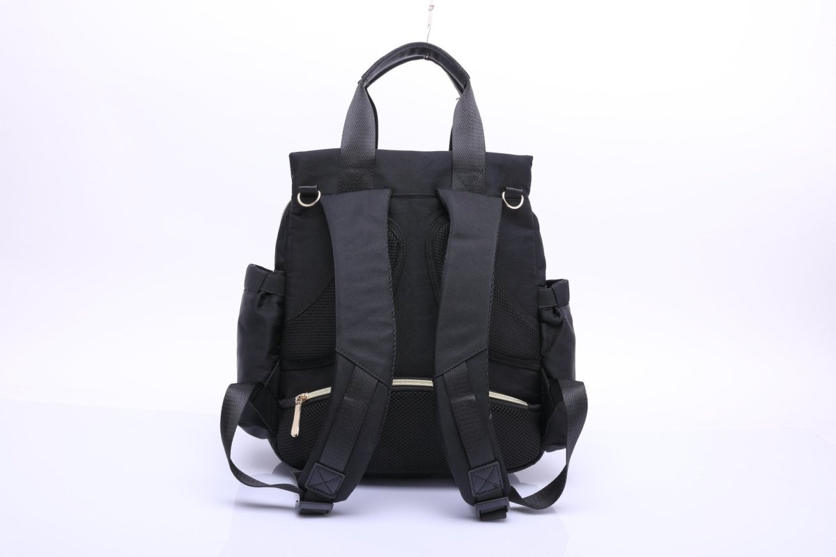 Ebony Black Diaper Bag Pack (Single Pocket in Front) - DBG-EBO-1