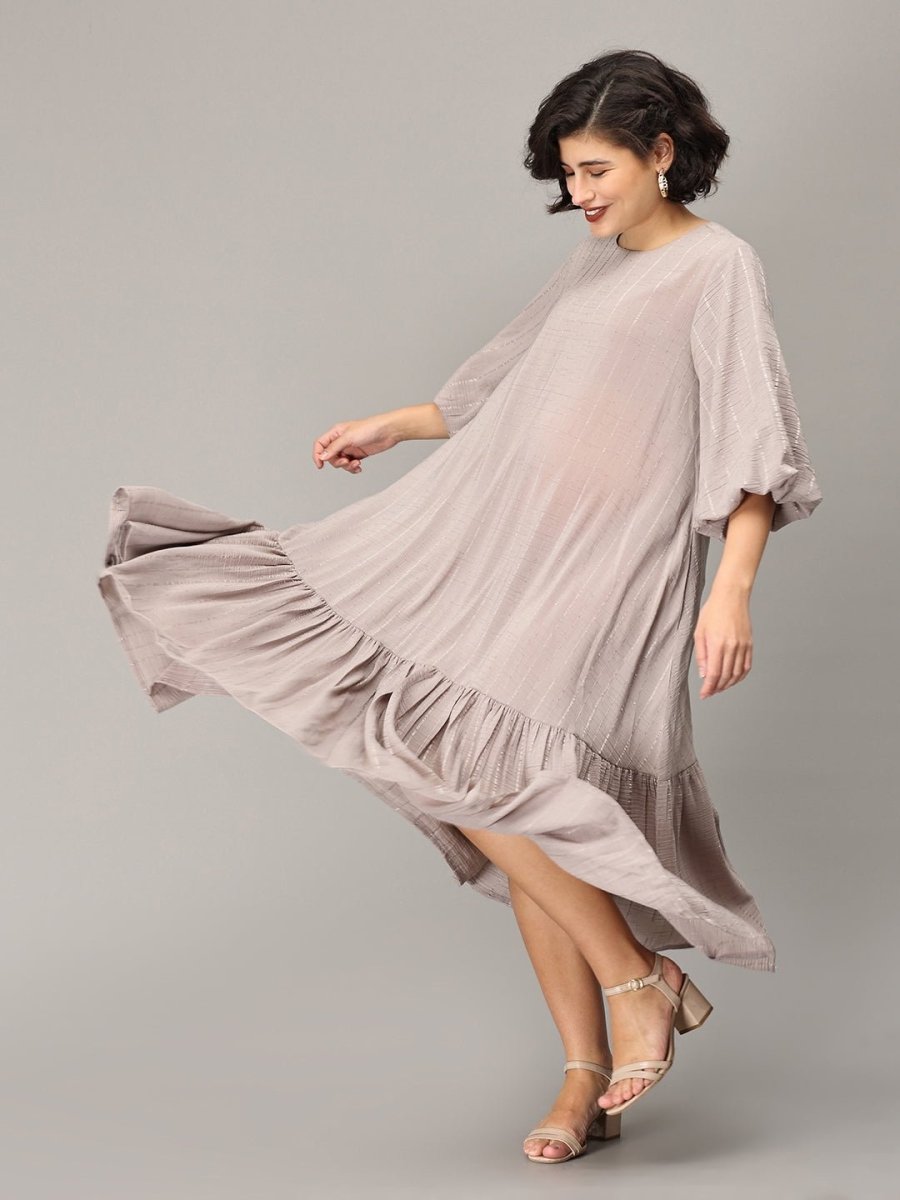 Embrace The Grey Maternity Oversized Tunic Dress - DRS-SK-GOV-S