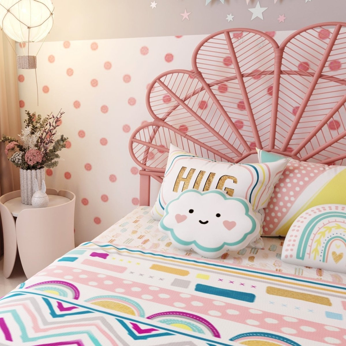 Fancy Fluff Kids Double Full Bed Set- Boho Vibes - FF-BV-DBB-04