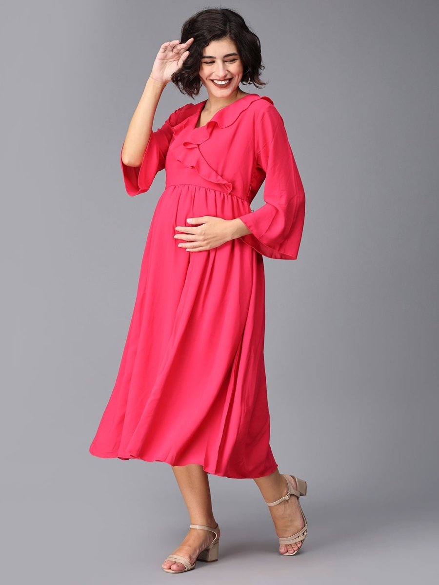 Flashback Fuchsia Maternity Dress - DRS-FSHC-S