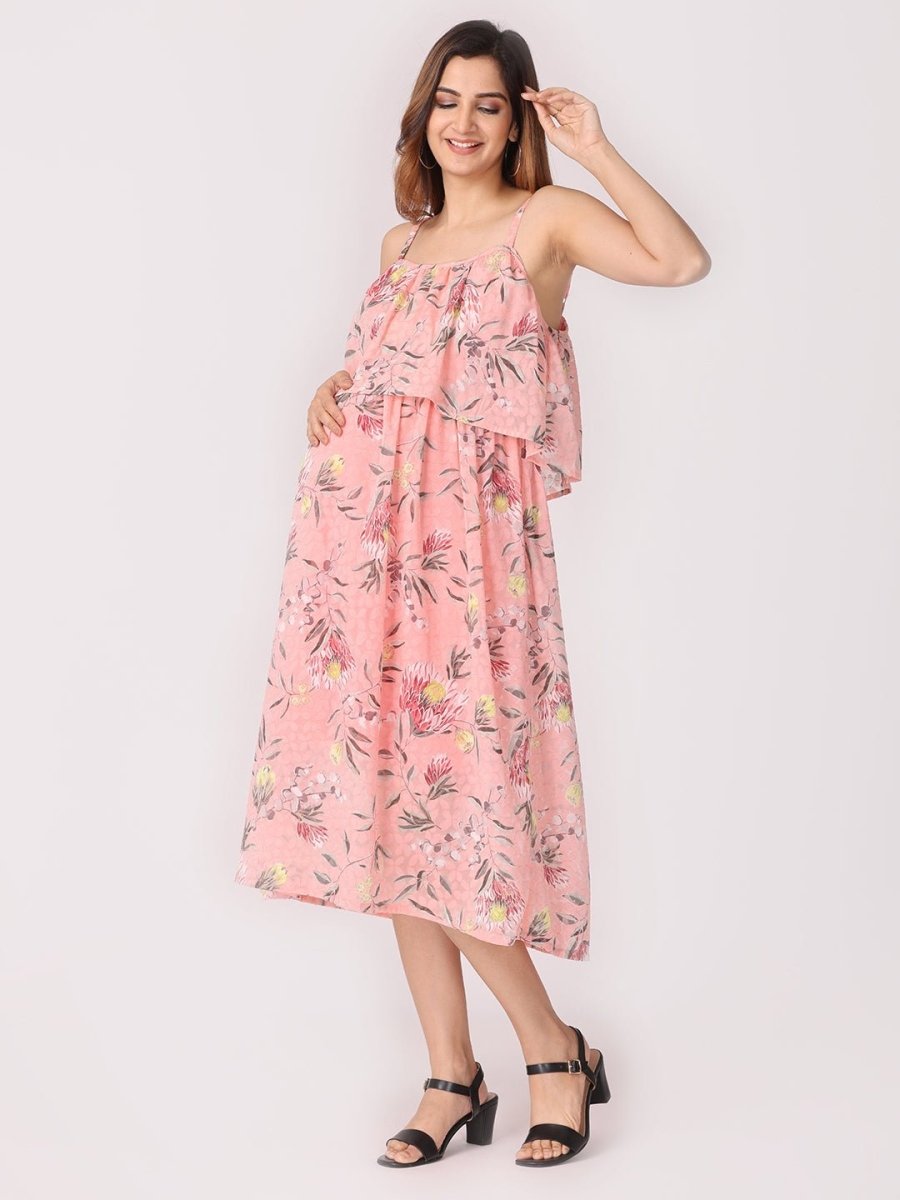 Flower McBlooms Maternity and Nursing Dress - DRS-FMCN-S