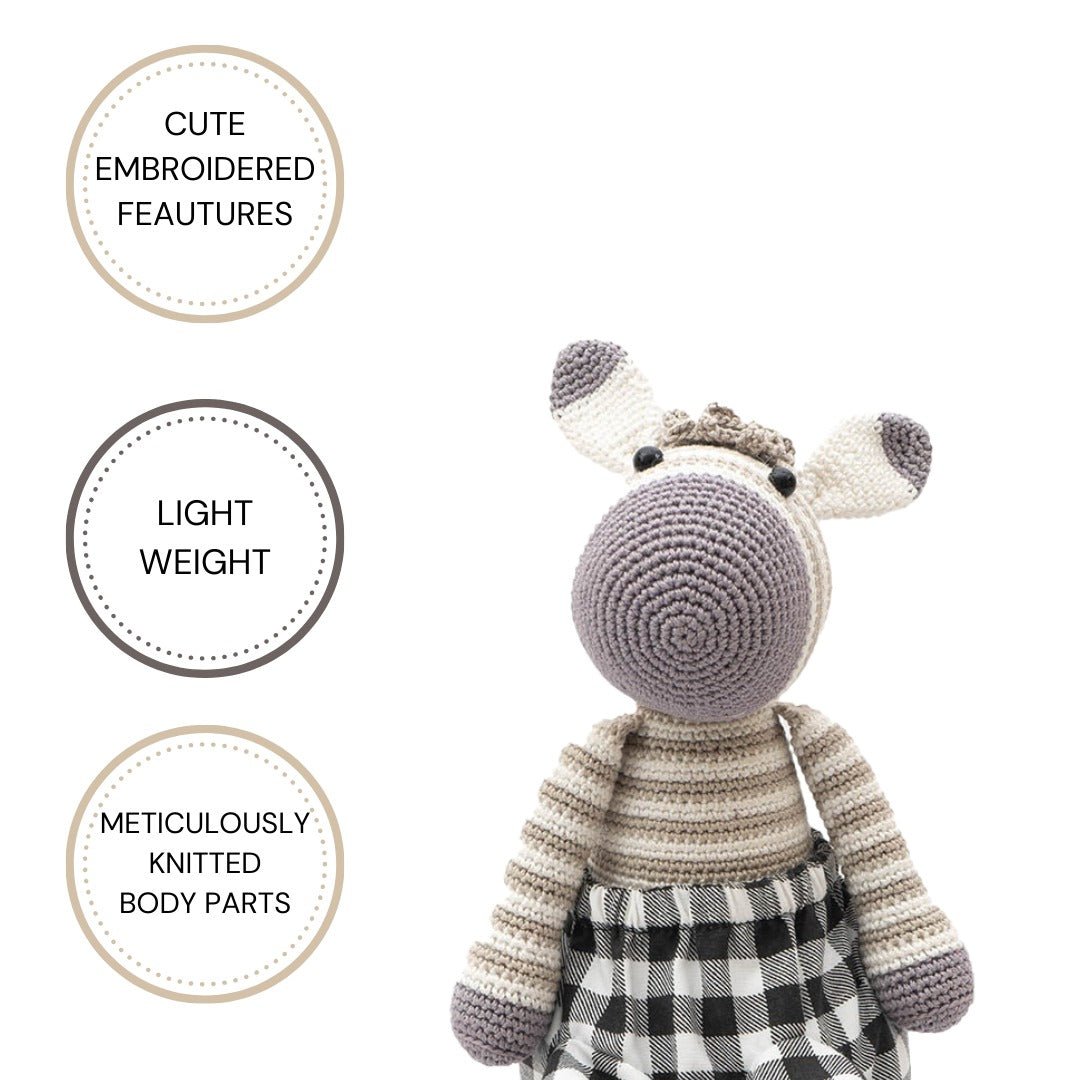 Happy Threads | Dash | Cute| Soft Toy | Best for all ages | Gifting| Zebra - GRGE0143