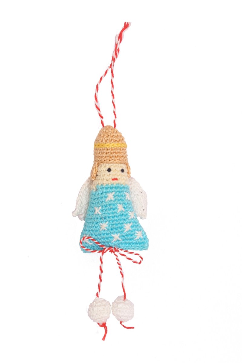 Happy Threads Handcrafted Amigurumi Christmas Tree Ornament- Angle Doll - CHAH0912