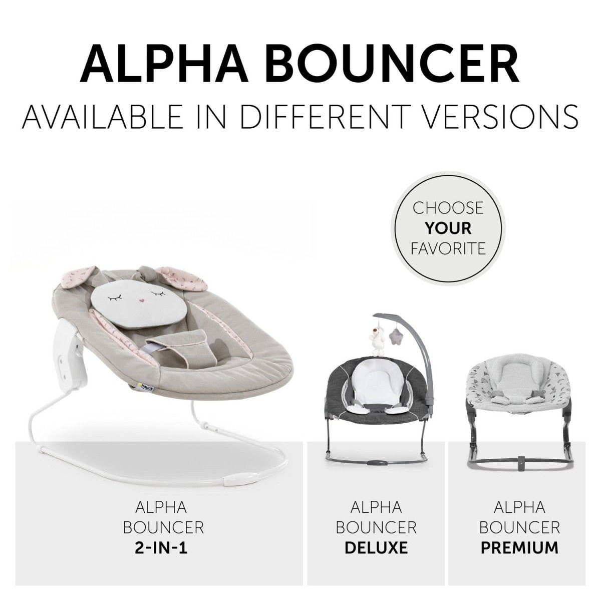Hauck Alpha Bouncer 2 In 1 Travel & Gear Pink - 661826