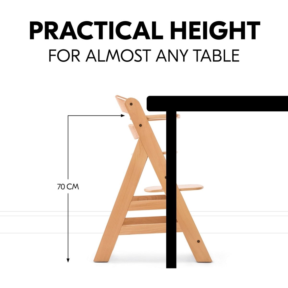 Hauck Alpha+ Premium Baby Wooden High Chair- Natural - 661079