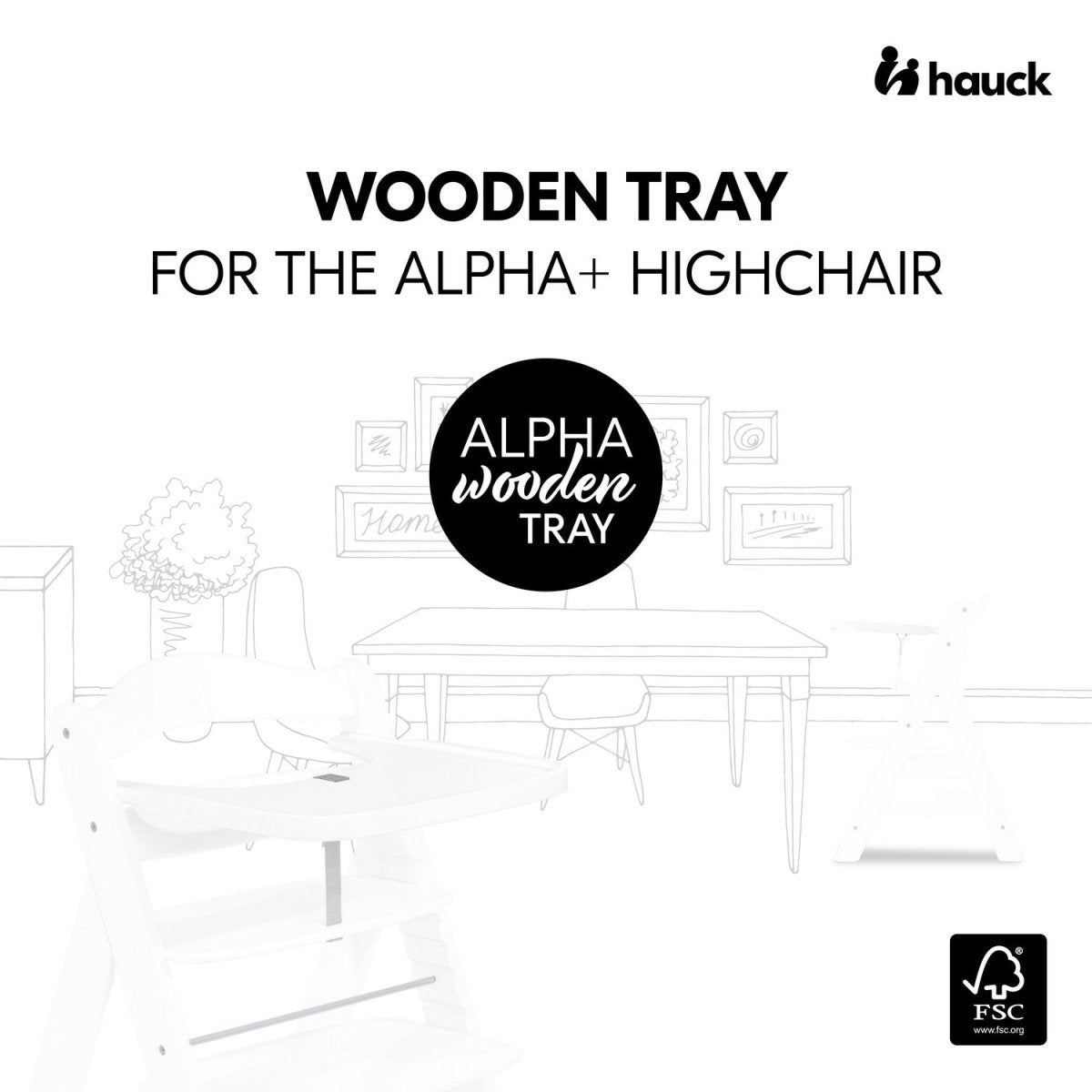 Hauck Alpha Wooden Tray Travel & Gear - 550540