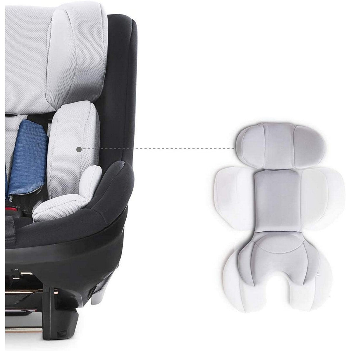Hauck Ipro Kids Convertible Car Seat For Baby & Kids- Denim - 614174