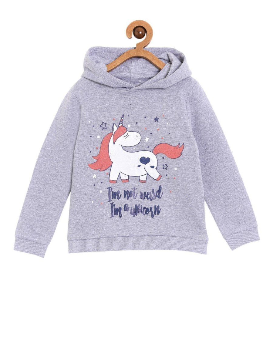 Hooded Sweatshirt Combo of 2-Happy Unicorn-Meow or Never - KDSWT-2-HUMN-0-6