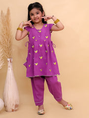 Jhilmil Girls Embroidered Kurta Set