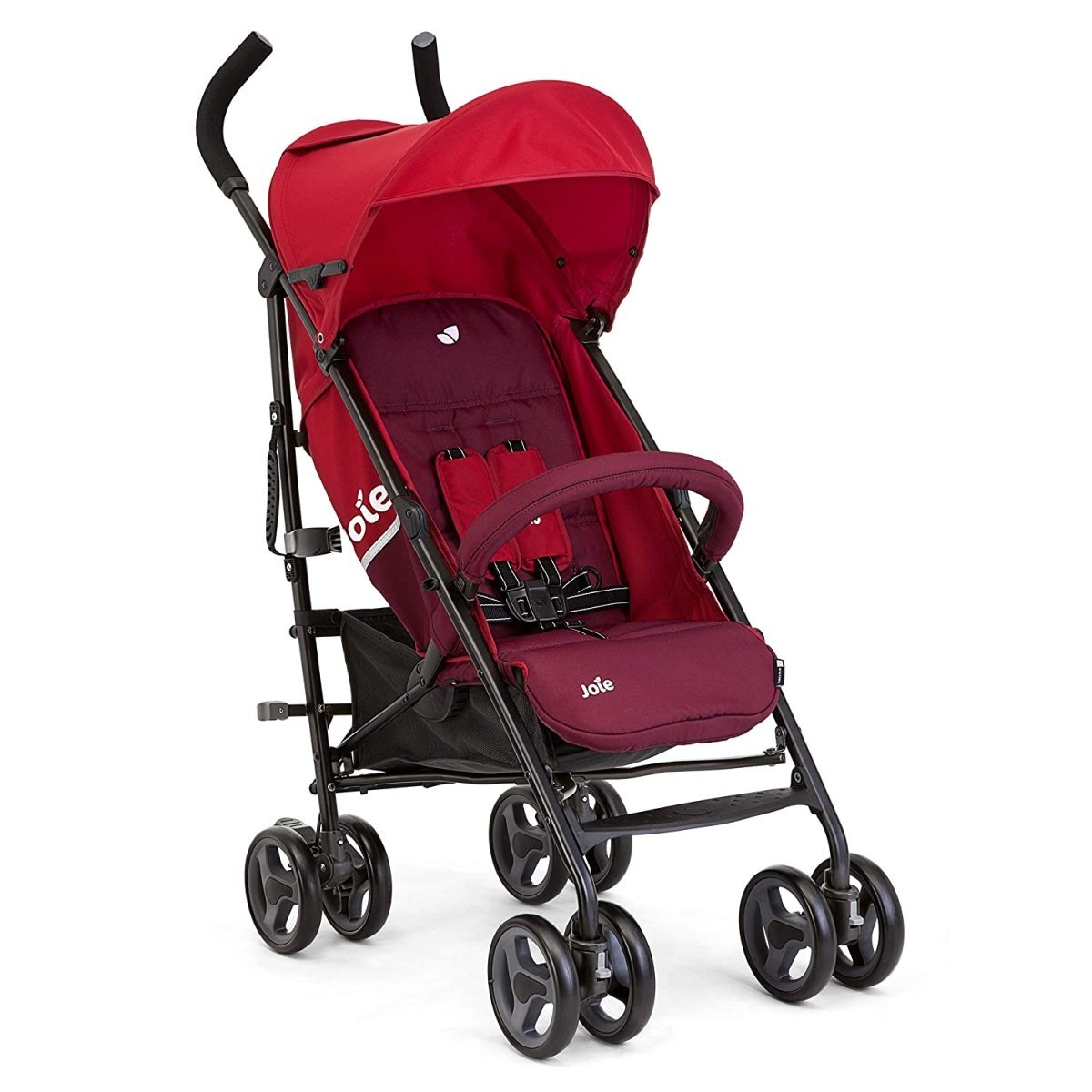 umbrella stroller that reclines flat Joie Joie Nitro lx Umbrella Stroller With Flat Reclining Seat- Cherry