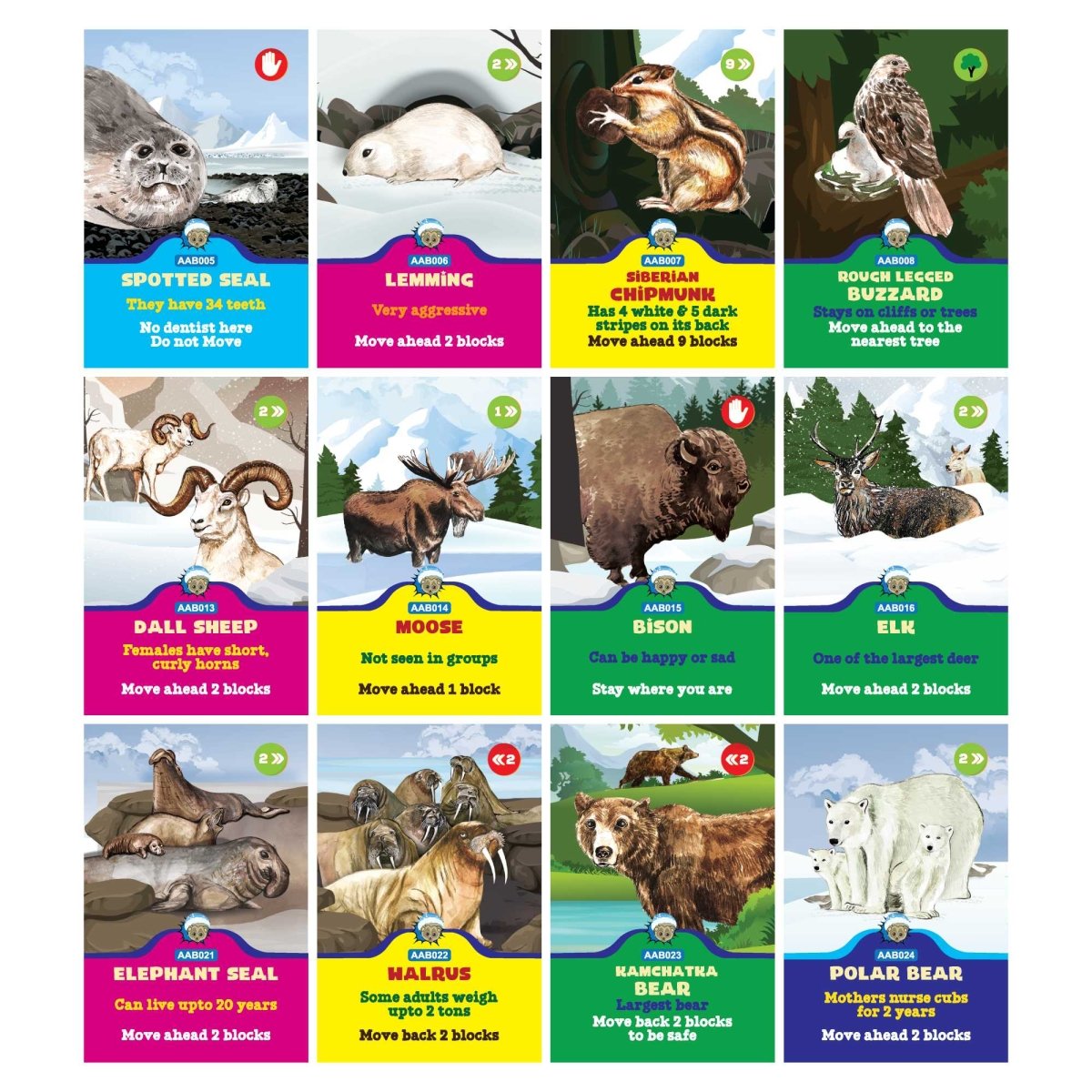 Kaadoo Animal Buddy Arctic World Play & Learn Kids Board Game - AB-Arctic