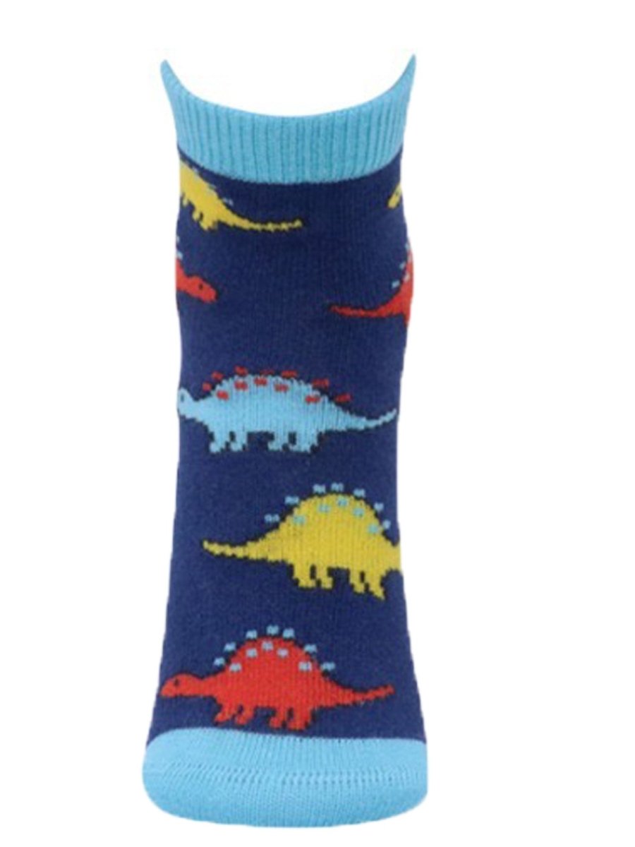 Kids Ankle Length Socks:My Dino:Blue - SOC-AF-MDB-6-12