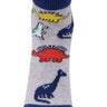 Kids Ankle Length Socks:My Dino:Grey - SOC-AF-MDGR-6-12