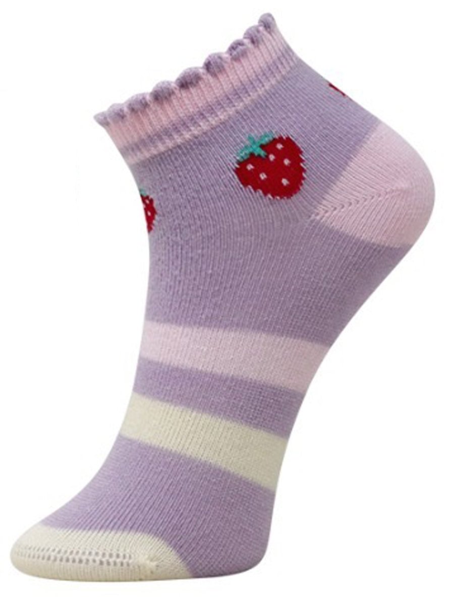 Kids Ankle Length Socks:Sweet Berry:Lavender - SOC-AF-SBLV-6-12