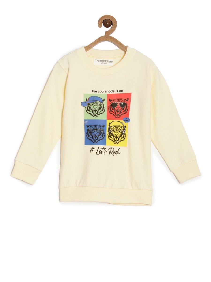 Kids Sweatshirt Combo of 2- Cool Dino Rawr & Lets Rock - KS2-AN-CLDLR-0-6