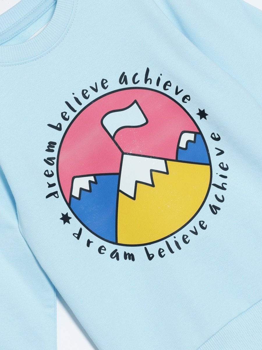 Kids Sweatshirt Combo of 2- Lets Rock & Dream Believe Achieve - KS2-AN-LRDBA-0-6