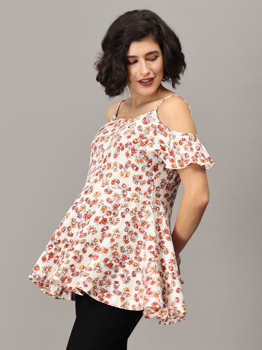 Lavishly Loved Floral Maternity And Nursing Top - MAT-SD-CRM-S