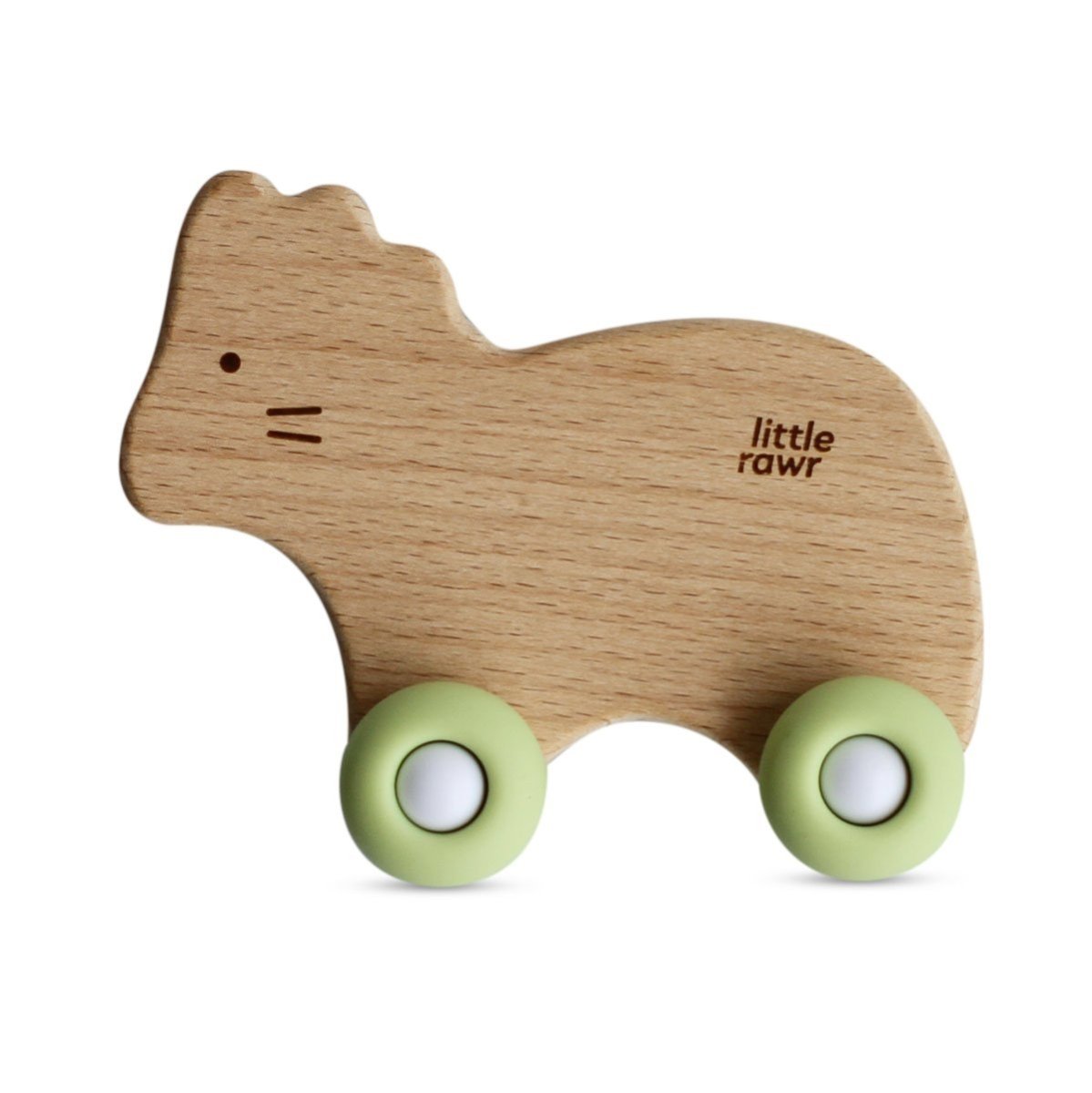 Little Rawr Wood Wheelie Animal- Lion(Green) - PGLPI