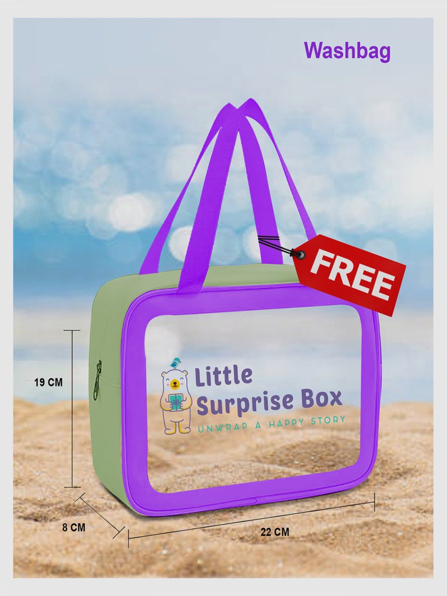 Little Surprise Box 2 PCS Flamingo Float Unicorn Tshirt & Shorts set Swimwear for Kids & Toddlers - LSB-SW-2PKKFLAMGOUNI110