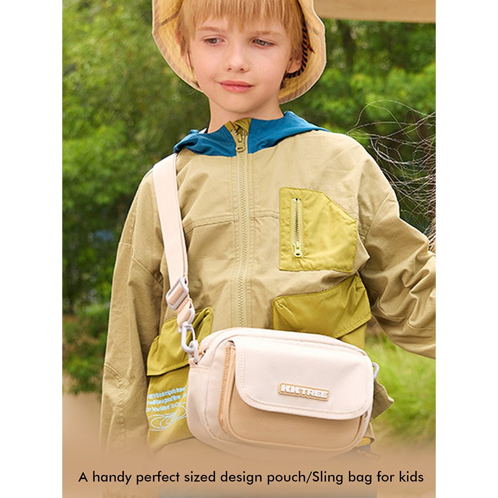 Little Surprise Box Canvas Material Casual Sling Bag for Kids - LSB-BG-KKBEIGESLING