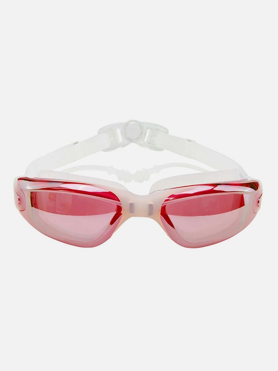 Little Surprise Box Milky Finish Frame UV protected Unisex Swimming Goggles - LSB-SG-MLKYRED