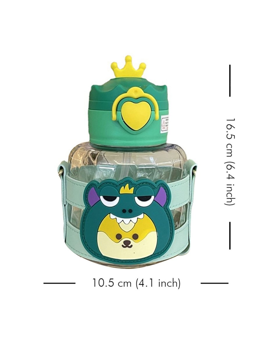 Little Surprise Box With crown lid water bottle for Toddlers and Kids-600ML - LSB-WB-Crowngreen