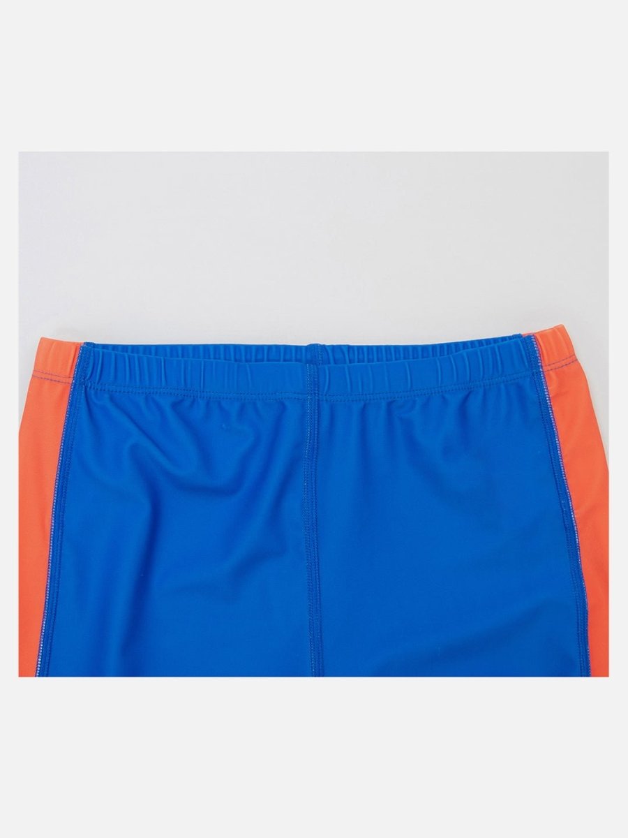 Little Surprise Box,2 pcs Shirt & Shorts set LSB Blue & Orange Space Swimwear Knee length for Kids with UPF 30+ - LSB-SW-2PLSBBLUORSPACE110KNE